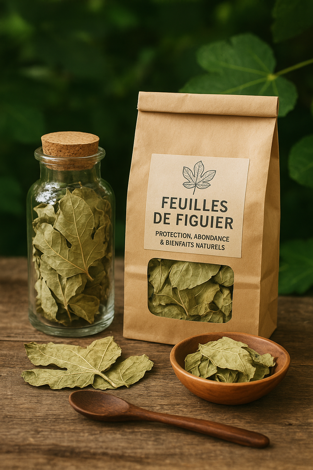 🌿 Feuilles de Figuier Séchées – Protection, Abondance & Bienfaits Naturels